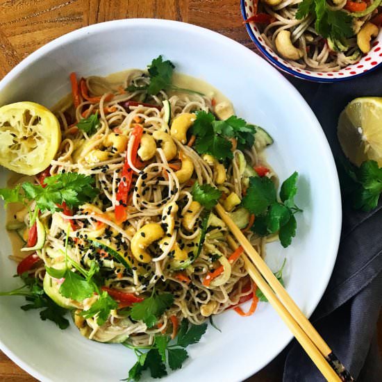 Pad Thai Noodles with Peanut Sauce