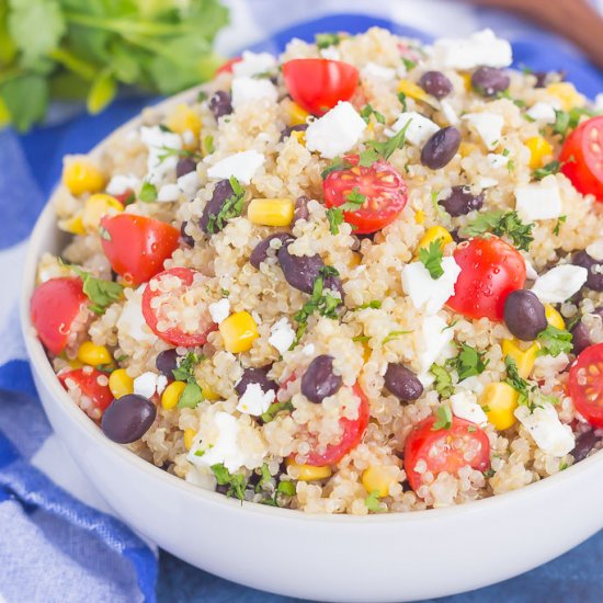 Corn and Black Bean Quinoa Salad