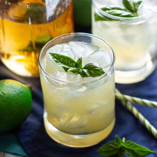 Basil Vodka Gimlet