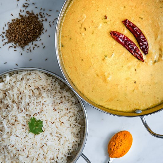 Punjabi Kadhi Chawal