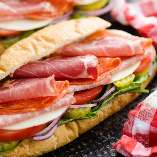 Italian Hero Sub Sandwich