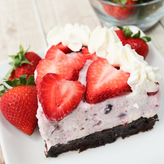 Berry Pickin’ Brownie Cheesecake