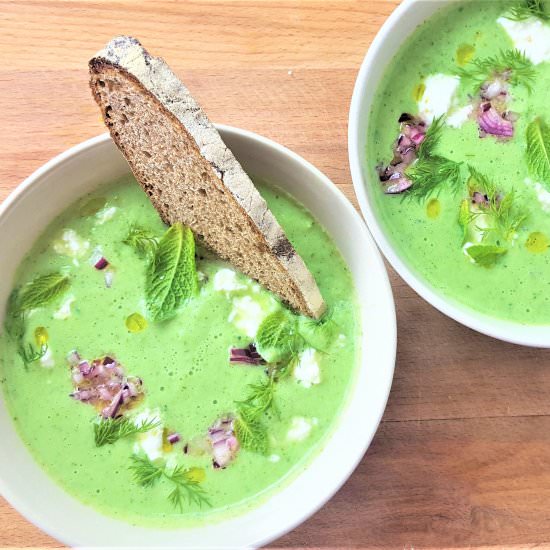 Chilled Cucumber Mint Dill Soup