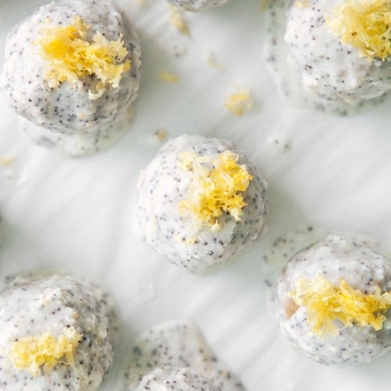 Lemon Energy Balls with Glaze