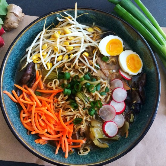 Homemade Vegetarian Ramen Bowls