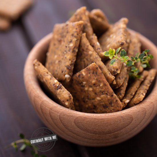 Sourdough Crackers with Seeds