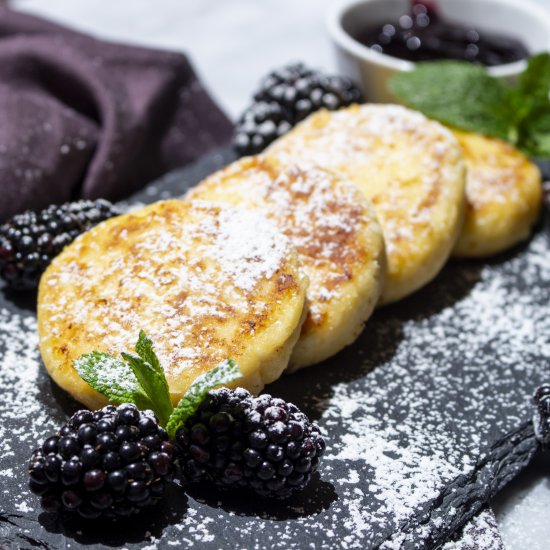 Russian Cottage Cheese Pancakes