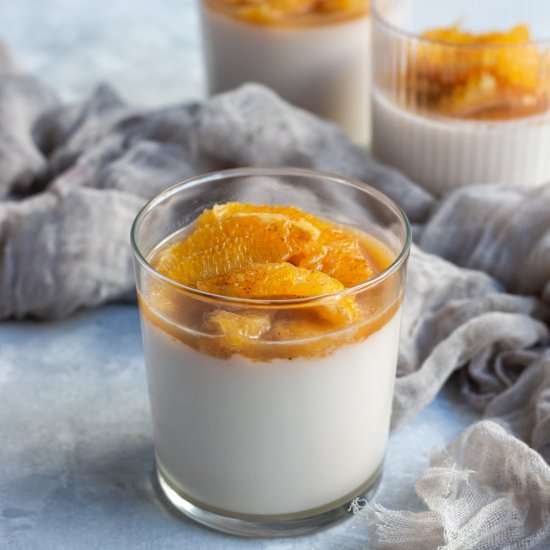 Breakfast Panna Cotta with Oranges