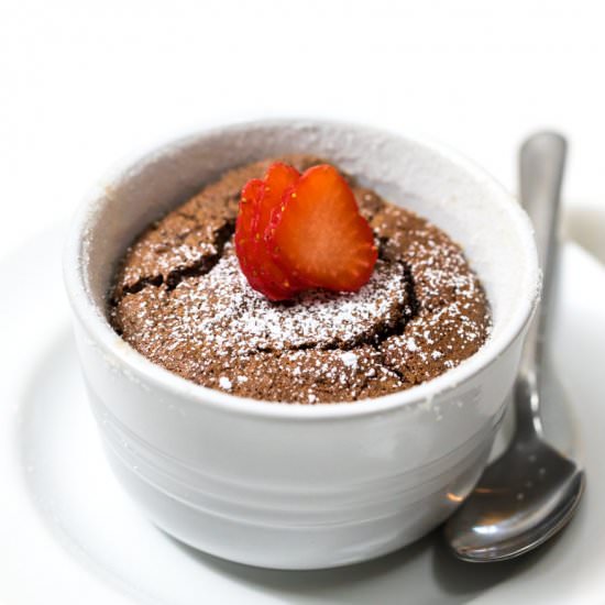 Individual chocolate soufflés