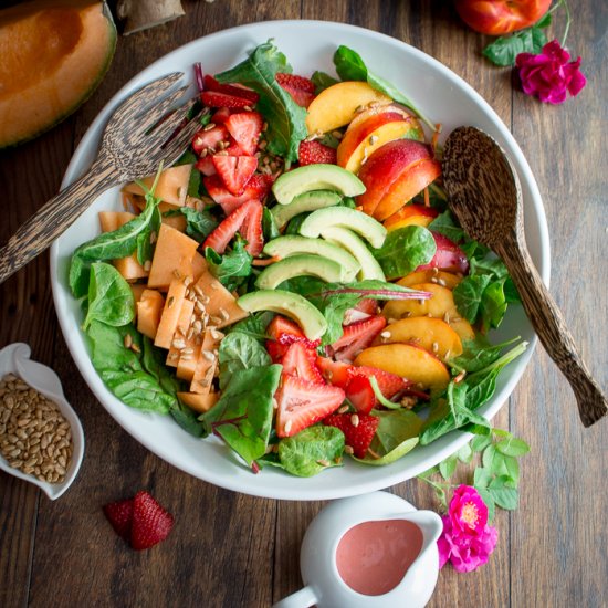 Strawberry Rose Dressing Salad