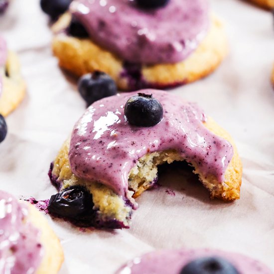 Blueberry Ice Cream Cookies