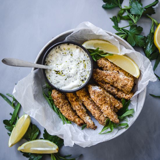 Fish Fingers with Chimichurri Mayo