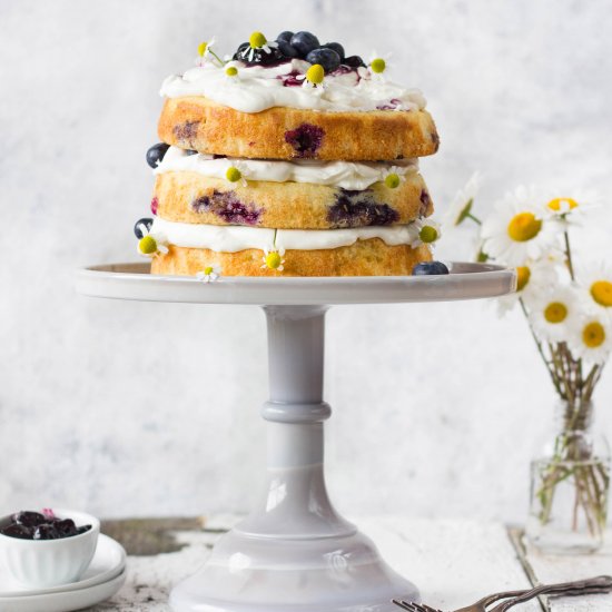 Blueberry and Chamomile Cake