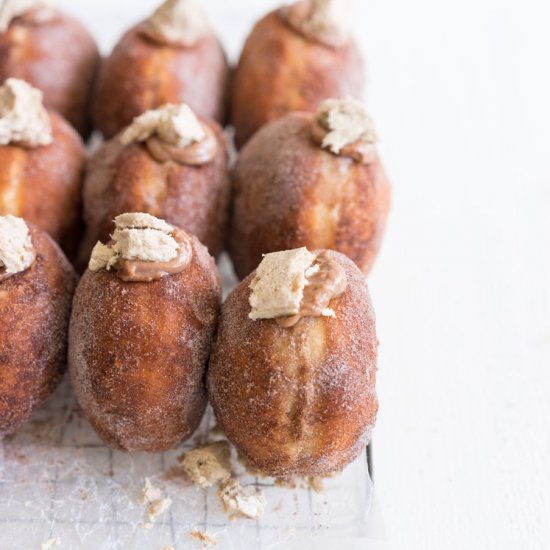 Chocolate Tahini Halva Doughnuts