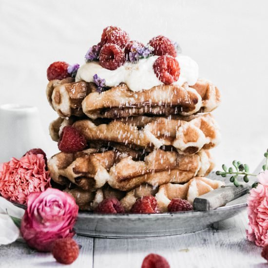 Waffles with Bush Lemon Cream