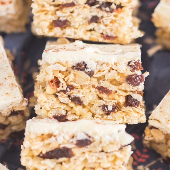 Oatmeal Raisin Rice Krispie Treats