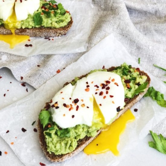 Poached Eggs & Avocado on Toast