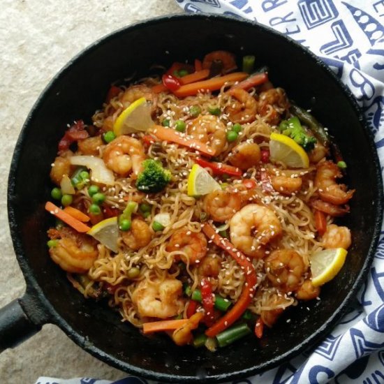 20 Minute Honey Garlic Shrimp Stir