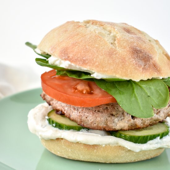 Greek Turkey Burgers