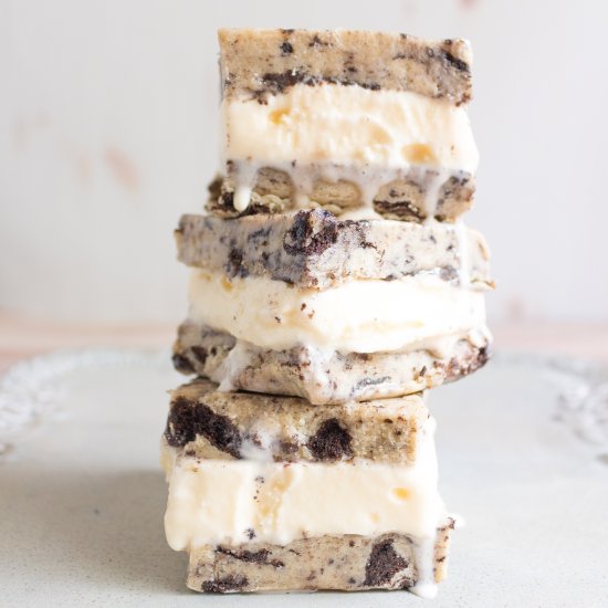 Cookie Dough Ice Cream Sandwiches