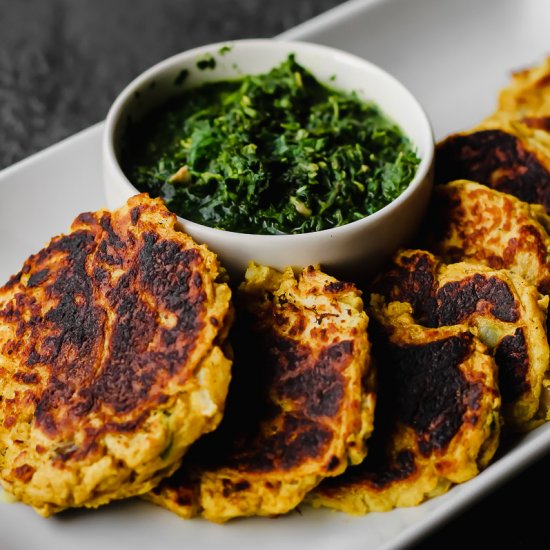 Curry Potato Pancakes w/ Chutney