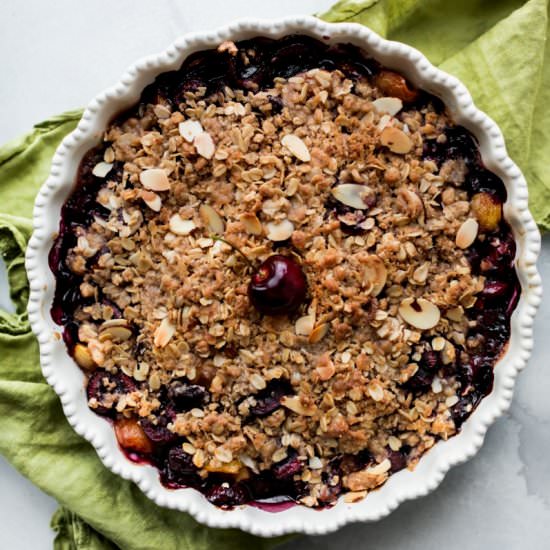 Bourbon Cherry Crisp