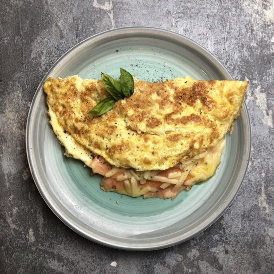 Smoked Salmon & Cheese Omelette