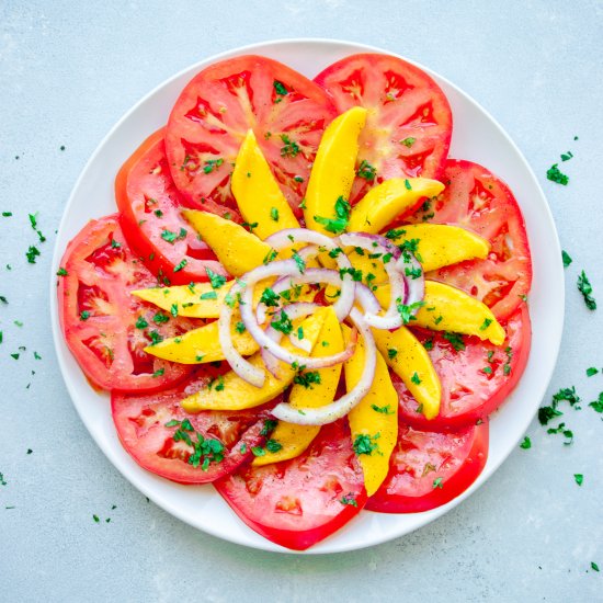 Mango, Tomato, and Red Onion Salad