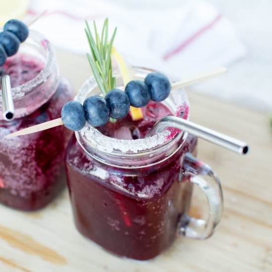 Blueberry & Rosemary Mocktails