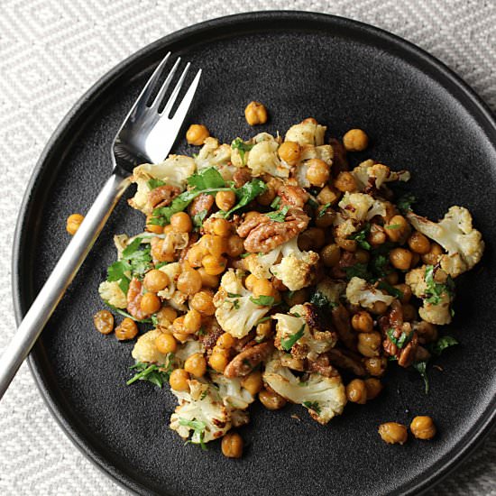 Roasted Chickpea Cauliflower Salad