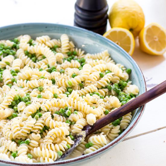 Lemon and Pea Alfredo