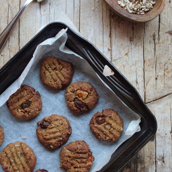 Sunflower seed cookies