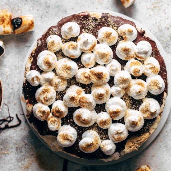 PB S’MORES ICE CREAM CAKE