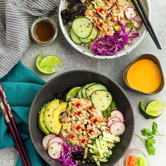 California Roll Sushi Bowls