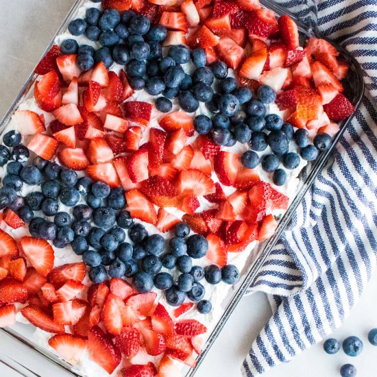 Red White and Blue Poke Cake