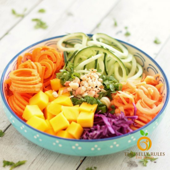 Rainbow Thai Spiralized Salad