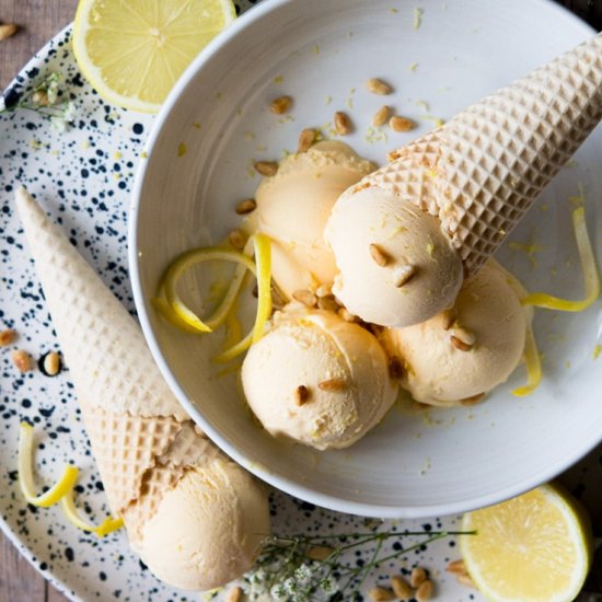 Boozy Lemon Ice Cream