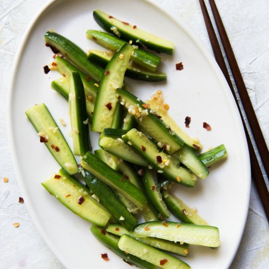 Chinese Garlic Cucumber Salad