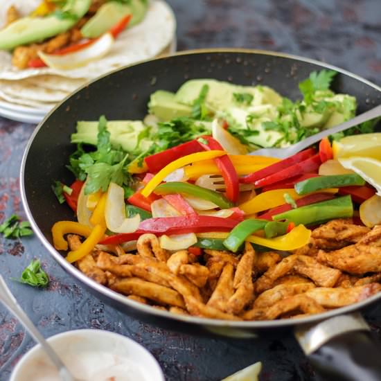 skillet chicken fajitas