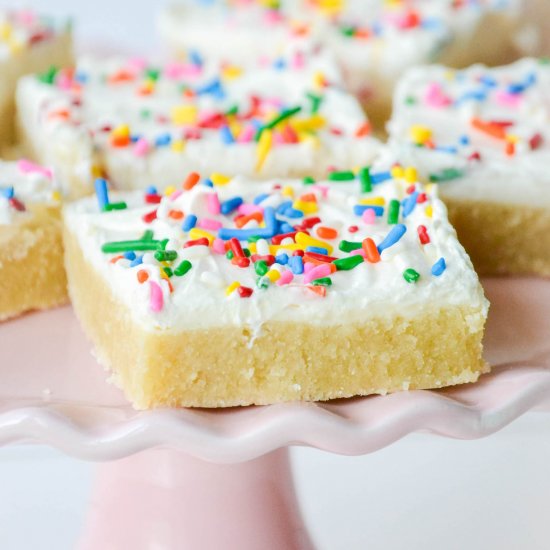 frosted sugar cookie bars