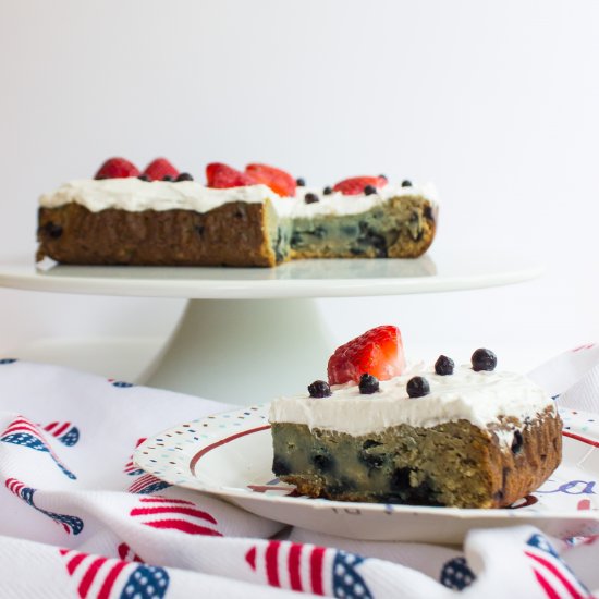 Red White + Blueberry Snack Cake