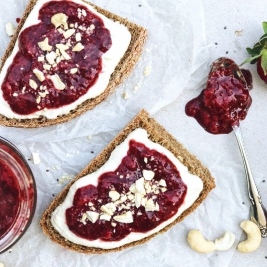 Strawberry Jam & Cream Toast