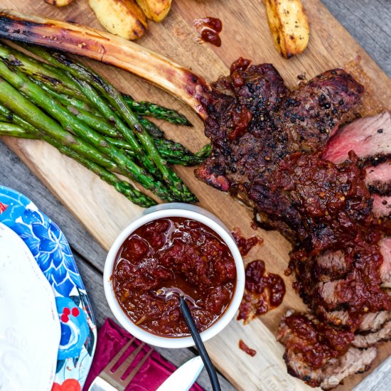 Black Peppercorn Tomahawk Ribeye