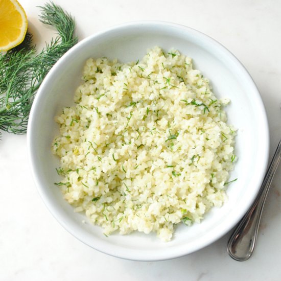 Dill & Lemon Cauliflower Rice