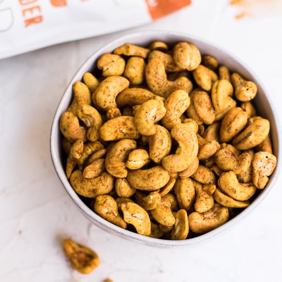 Spicy Roasted Turmeric Cashews