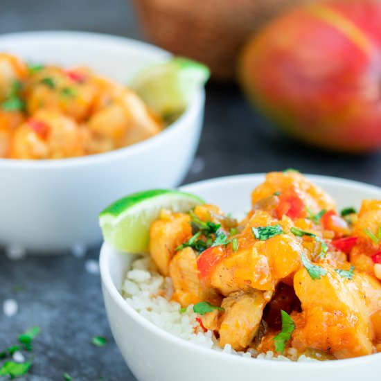 Mango Chicken with Coconut Rice