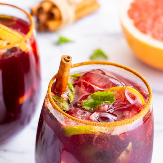 Red wine citrus sangria