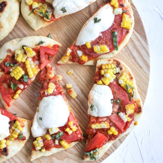 Grilled Summer Vegetable Naan Pizza