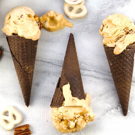 No Churn Salted Caramel Ice Cream