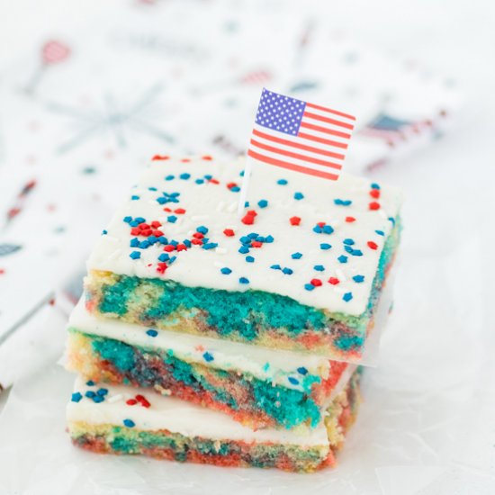 Tie-Dye White Texas Sheet Cake